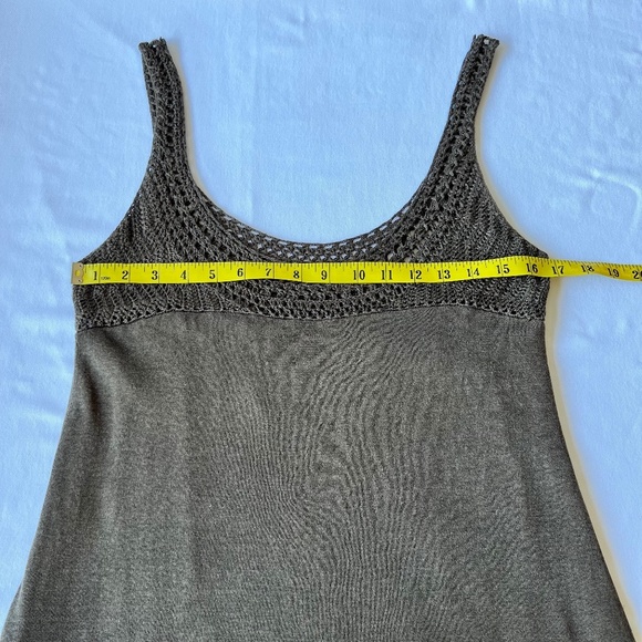 Theory Linen / Silk Blend Crochet and Knit Tank Dress - Picture 4 of 11